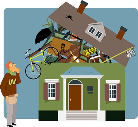It's crucial to declutter and downsize your home before moving to a smaller house or apartment.
