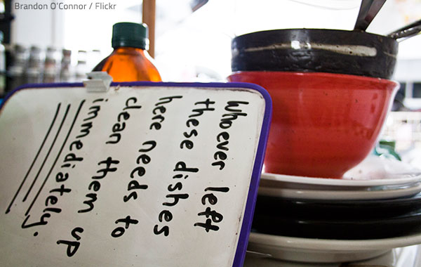 After finances, cleanliness is the next biggest cause of conflicts between roommates.