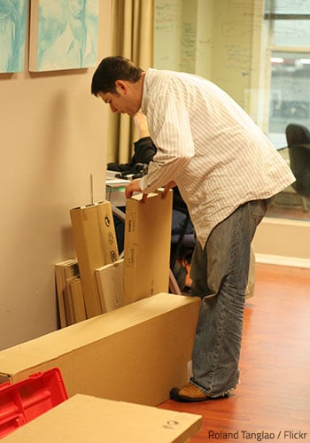 Be sure to label all the pieces when taking apart IKEA furniture to move.