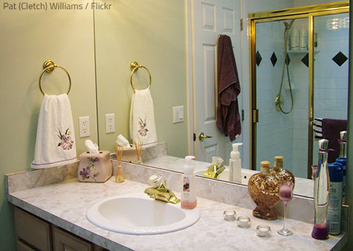 Packing bathroom items is a great challenge.