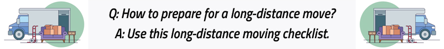 Long distance moving checklist