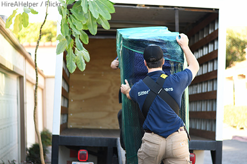 Get moving help when loading a moving truck.