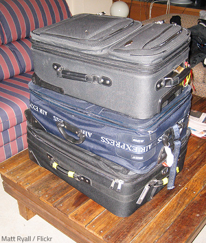 Suitcases are the best substitute for moving boxes.