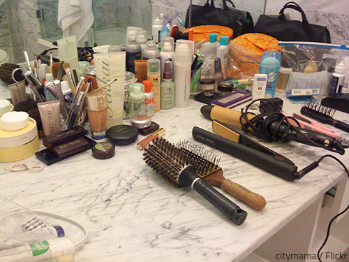Sort and pack your bathroom items according to their type.