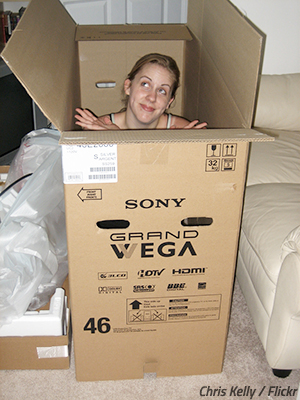 Packing electronics for moving