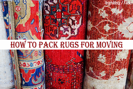 How to pack area rugs for a move