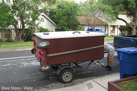 Is it easy to move a hot tub?