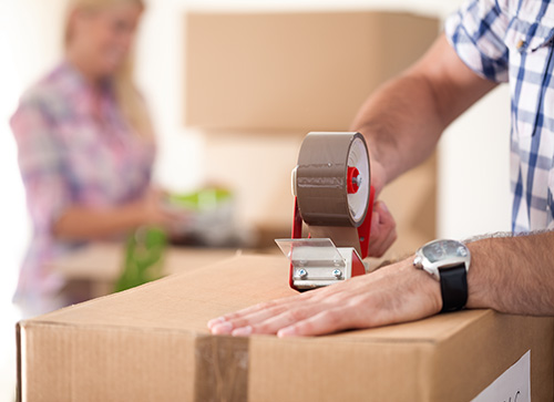 Make sure you seal the boxes tightly when packing for a move.