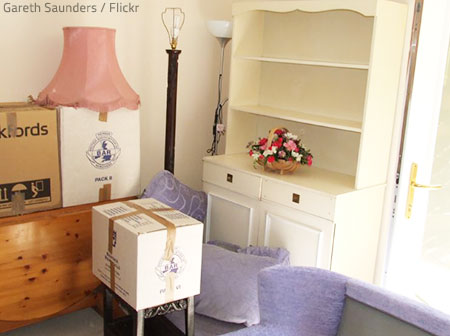 Declutter your home before the movers and packers arrive.