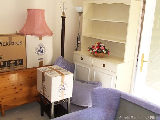 Declutter your home before the move.