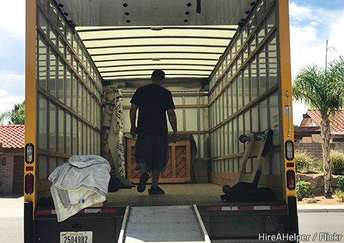The best way to pack a moving truck is to distribute the load evenly.