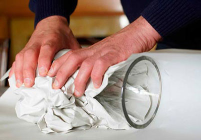 Be extra careful when wrapping glasses for moving.