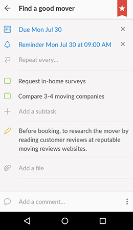 Wunderlist application