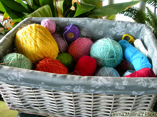 Yarn is another great alternative to bubble wrap and packing peanuts.